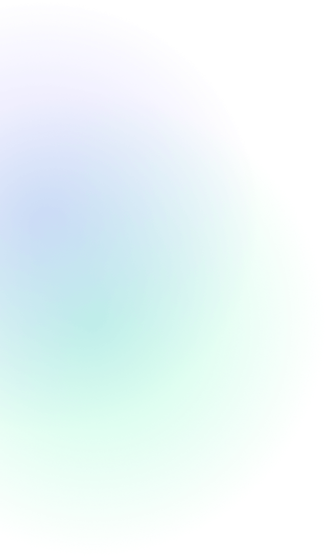 A green and blue circular object.